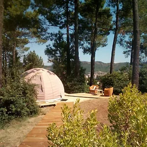 Les O De Privas, 1 Tente Wigwam Et Son Jacuzzi Privatif Dans Le Jardin Couette-café